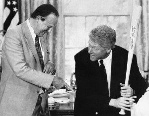 Stan Musial with President Bill Clinton